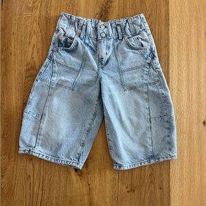 Free People/We The Free Extreme Measure Denim Barrel Shorts